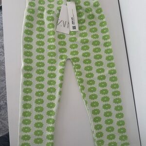 Zara Lime Floral Leggings